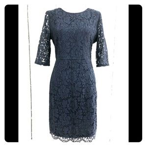 Timeless Navy Lace Sharagano Dress